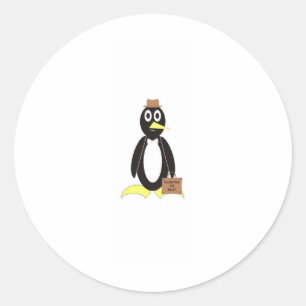 Pinguïn Ronde Sticker