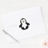 pinguïn ronde sticker (Envelop)