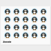 Pinguïn Ronde Sticker (Vel)
