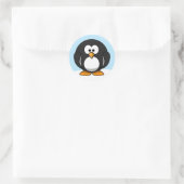 Pinguïn Ronde Sticker (Tas)