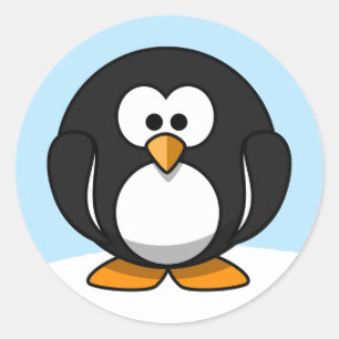 Pinguïn Ronde Sticker