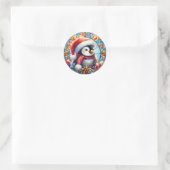 Pinguïn Ronde Stickers (Tas)