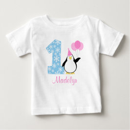 Pinguïn Roze Blauw Meisje Winter Onederland Verjaa