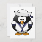 Pinguïn Sailor Uitnodigingen (Voorkant)