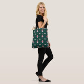 Pinguïn Santa Green Happy Merry Kerstmis patroon Tote Bag (Op model)