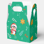 Pinguïn Santa Happy Merry Kerstmis boom patroon Bedankdoosjes (Geopend)