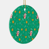 Pinguïn Santa Happy Merry Kerstmis boom patroon Keramisch Ornament (Rechts)