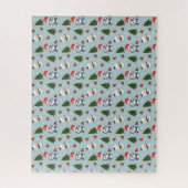 Pinguïn Santa Happy Merry Kerstmis boom patroon Legpuzzel (Verticaal)