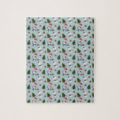 Pinguïn Santa Happy Merry Kerstmis boom patroon Legpuzzel (Verticaal)