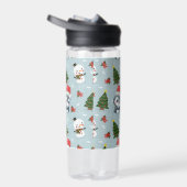 Pinguïn Santa Happy Merry Kerstmis boom patroon Waterfles (Rechts)