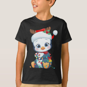 Pinguïn Santa Hat Kerstmis Pinguïn Liefhebbers Pyj T-shirt