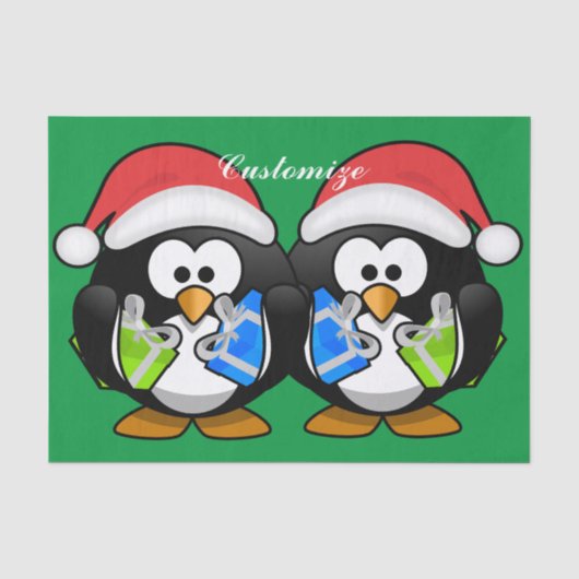 Pinguïn Santa Thunder_Cove Tissuepapier (Voorkant)