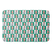 Pinguïn Santa waterverf Vrolijk kerstpatroon Badmat (Voorkant)