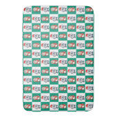 Pinguïn Santa waterverf Vrolijk kerstpatroon Badmat (Voorkant Verticaal)