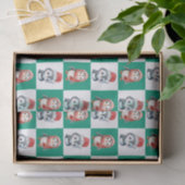 Pinguïn Santa waterverf Vrolijk kerstpatroon Tissuepapier (Geschenk)