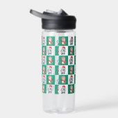 Pinguïn Santa waterverf Vrolijk kerstpatroon Waterfles (Rechts)