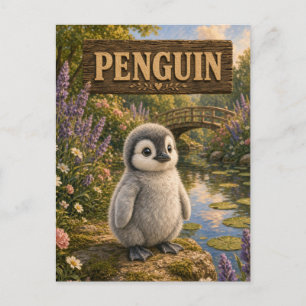 Pinguïn Schattig Baby Verhaalboek Nursery Dier Briefkaart