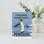 Pinguïn Schattig Dier Grappig Briefkaart (Staand voorkant)