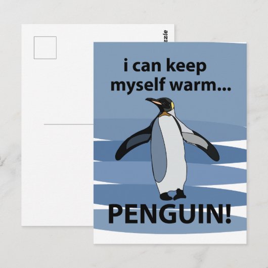Pinguïn Schattig Dier Grappig Briefkaart (Voorkant / Achterkant)