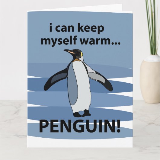 Pinguïn Schattig Dier Grappig Kaart (Voorkant)