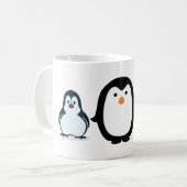 Pinguïn, schattig, vogel koffiemok (Voorkant links)