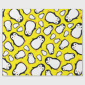 Pinguïn Schattig Winter 1e Verjaardag Inpakpapier (Vlak)