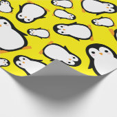Pinguïn Schattig Winter 1e Verjaardag Inpakpapier (Hoek)