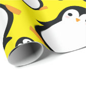 Pinguïn Schattig Winter 1e Verjaardag Inpakpapier (Rol Hoek)