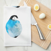 Pinguïn schattige aquarel theedoek (Quarter Fold)