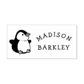 Pinguïn Schattige naam van kinderen Rubberstempel (Afrduk)