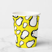 Pinguïn Schattige Winter 1e Verjaardagsfeestje Pap Papieren Bekers (Achterkant)