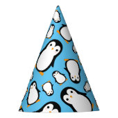 Pinguïn Schattige Winter 1e Verjaardagsfeestje Pet Feesthoedjes (Voorkant)
