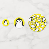Pinguïn Schattige Winter 1e Verjaardagsfeesttafel Confetti (Achterkanten)