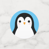 Pinguïn Schattige Winter 1e Verjaardagsfeesttafel Confetti (Kleine voorkant)