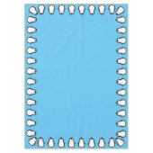 Pinguïn Schattige Winter Eerste Verjaardag Tafeldo Tafelkleed (Voorkant)