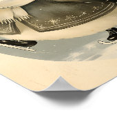 Pinguïn Schattige Winter Waterverf Nursery Kunst Poster (Hoek)