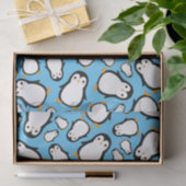 Pinguïn Schattigee Winter 1e Verjaardagsfeestje Tissuepapier (Geschenk)