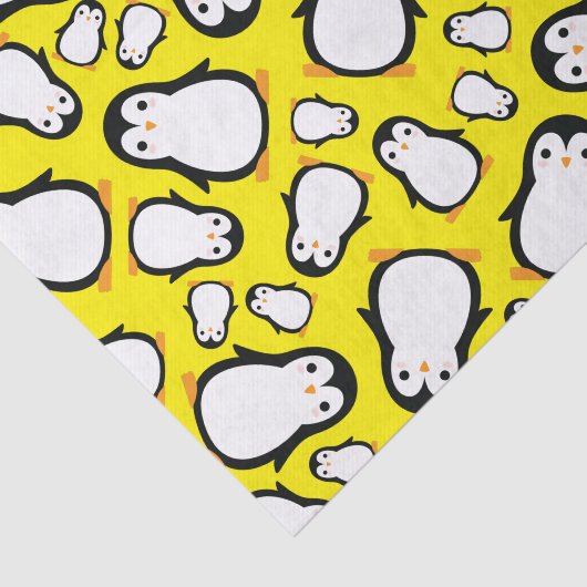 Pinguïn Schattigee Winter 1e Verjaardagsfeestje Tissuepapier (Detail)