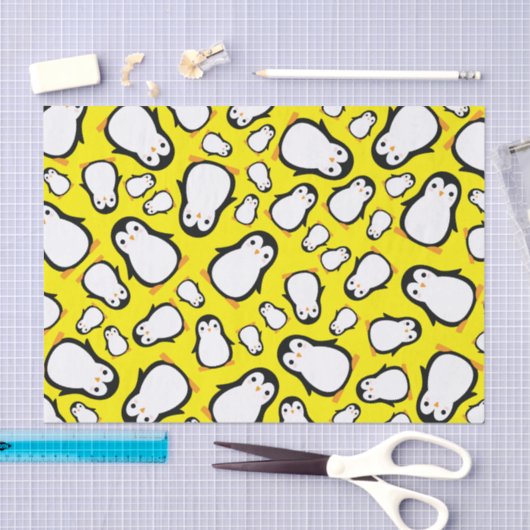 Pinguïn Schattigee Winter 1e Verjaardagsfeestje Tissuepapier (Craft)