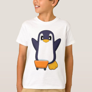 Pinguïn Skater Skateboard Sporten T-shirt