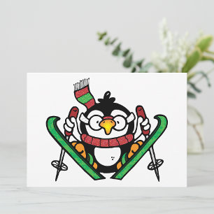 Pinguïn Ski Jumping Uitnodigingen