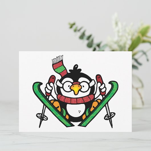 Pinguïn Ski Jumping Uitnodigingen