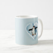 Pinguïn Sneeuw Hart Koffiemok (Voorkant rechts)