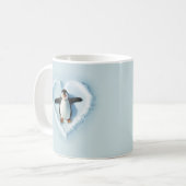 Pinguïn Sneeuw Hart Koffiemok (Voorkant links)