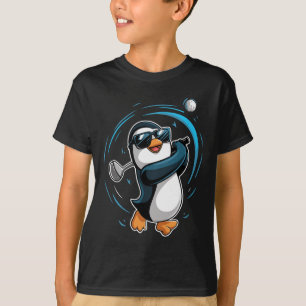 Pinguïn Speelt Golf Sport Dier Schattige Pinguïn G T-shirt