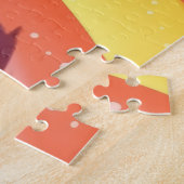 Pinguïn speelt op een glijbaan legpuzzel (Zijkant)