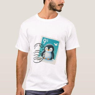 pinguïn stempel t-shirt