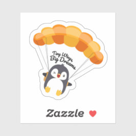 Pinguïn Sticker Kleine Vleugels, Grote Dromen