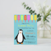 Pinguïn Summer Party met Popsicles Kaart (Staand voorkant)