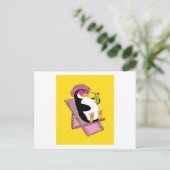 Pinguïn Summer Sunset Vacation Briefkaart (Staand voorkant)